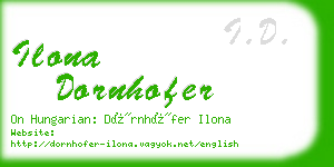 ilona dornhofer business card